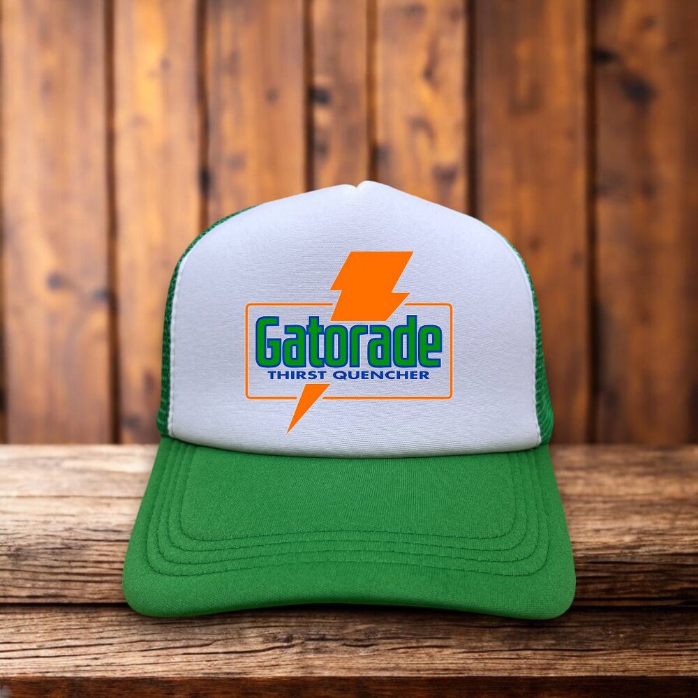 Gatorade Mens Trucker Hat Mens Trucker Hat Green Snapback Original Logo Ball Cap